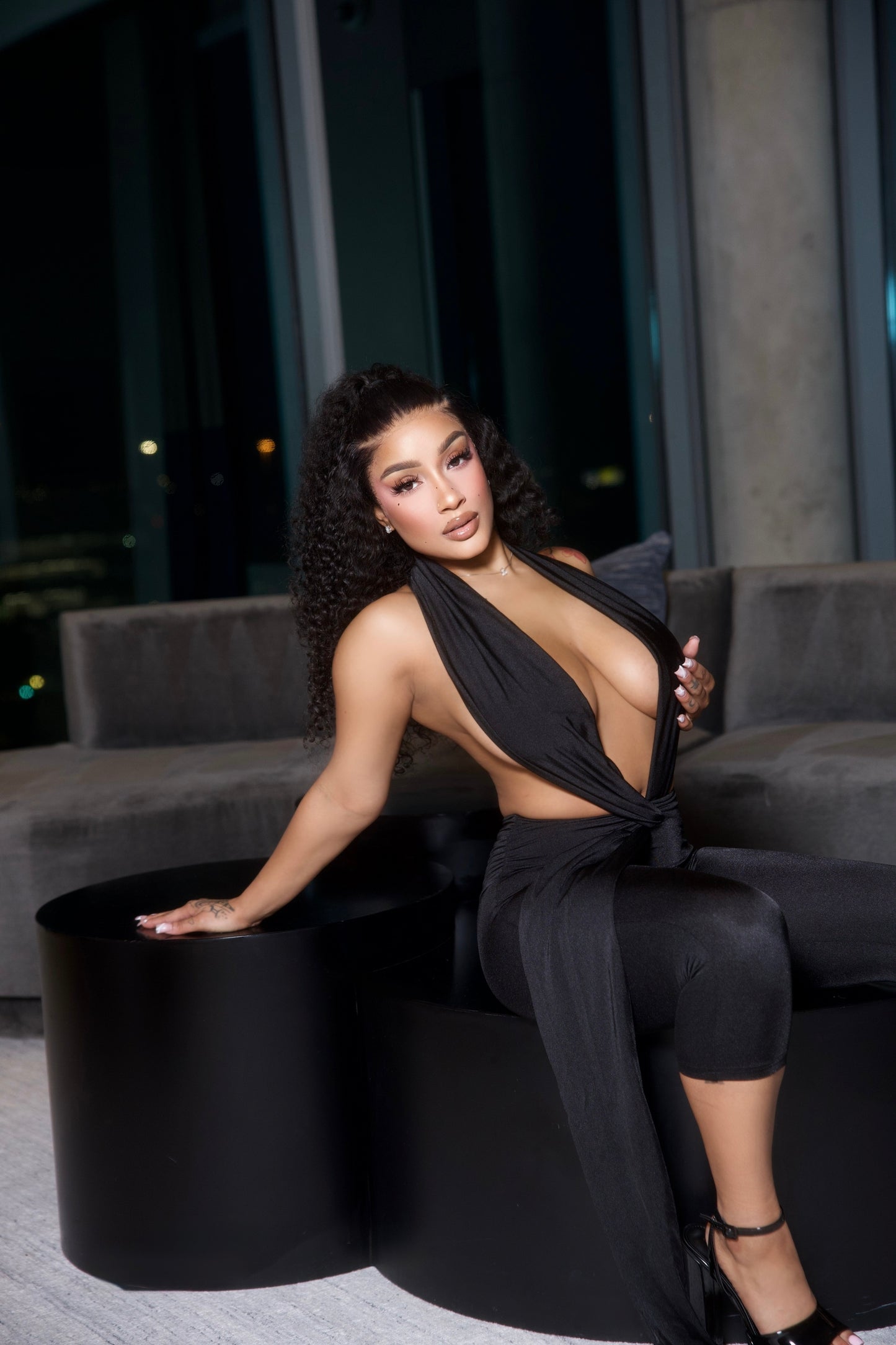 Sexy Halter Blackless Jumpsuit