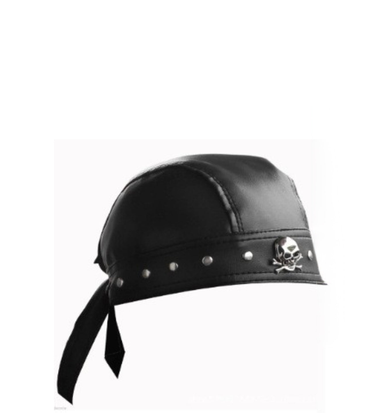 Leather Biker Cap